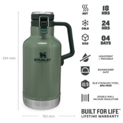 Stanley Classic Vacuum Beer Growler - Trinkflasche -Camping Verkauf stanley classic vacuum beer growler trinkflasche detail 4