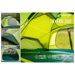 Vango Tryfan 300 - 3-Personen Zelt -Camping Verkauf vango tryfan 300 3 personen zelt detail 3